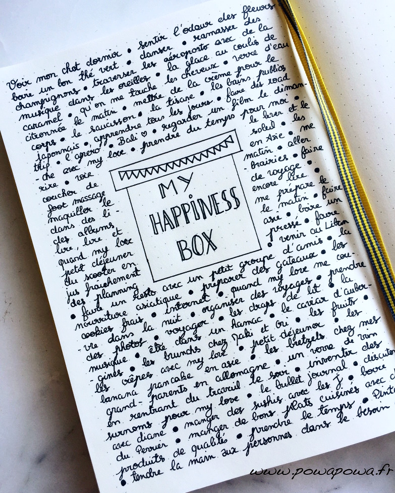 Bullet journal - Pratiquer la gratitude